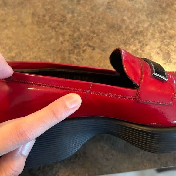 GUCCI size 35 Red Patent Leather Shoes Slides - Picture 11 of 14